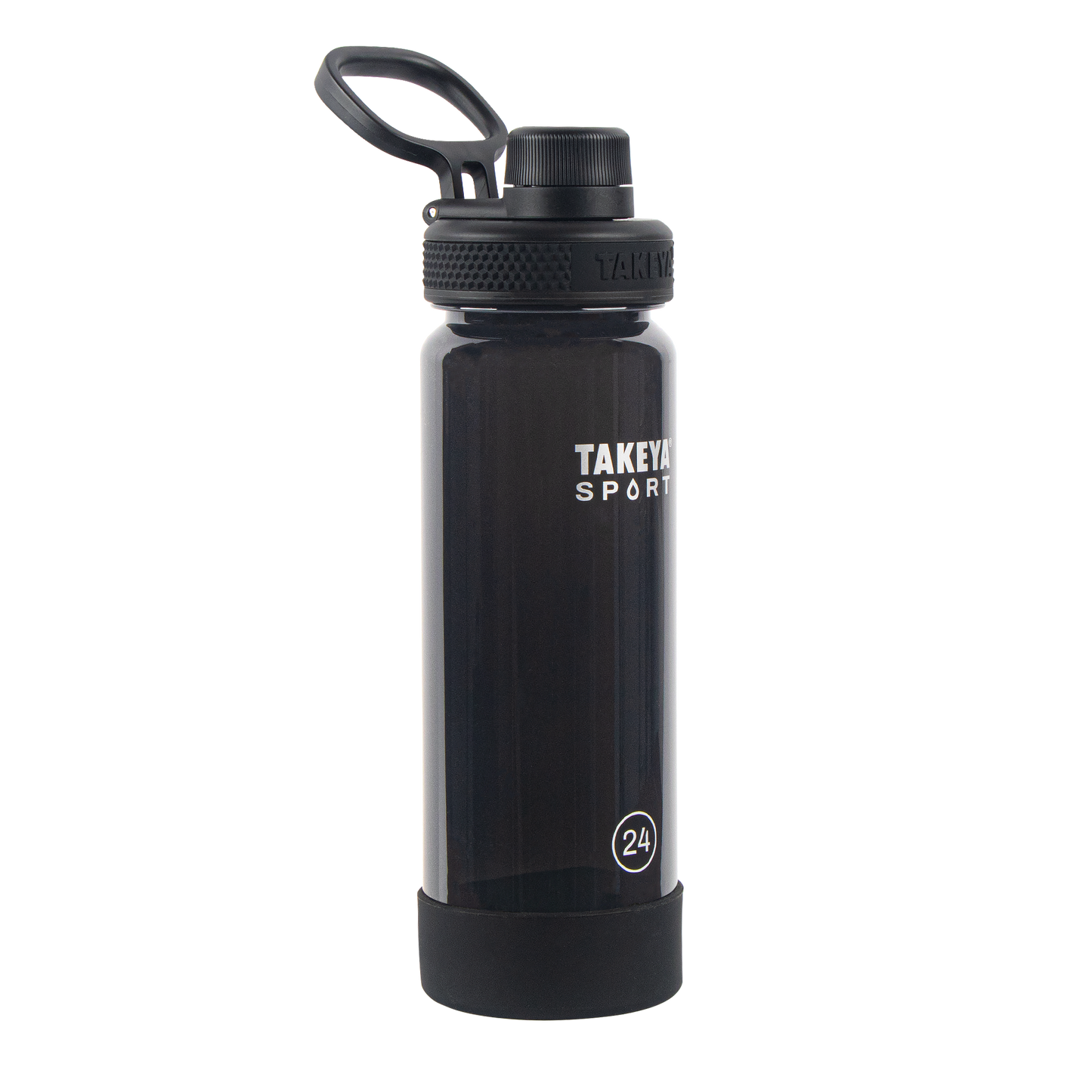 tritan-sport-water-bottle-with-spout-lid-d8 51664-TKS-Tritan-Spout-24-GrandSlamBlack-frontangle.png