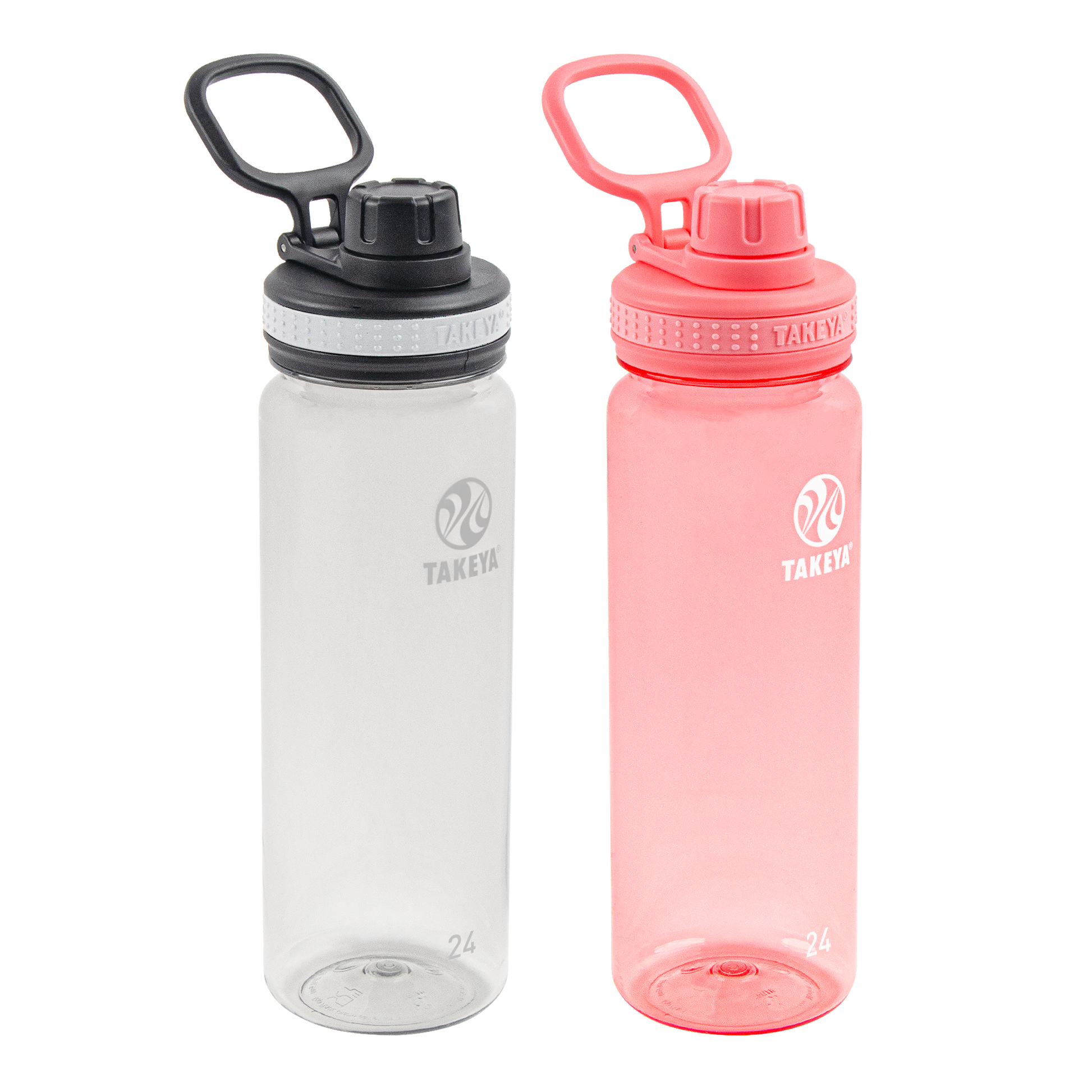 tritan-water-bottle-bundle-with-spout-lid-2-pack-y6 51689-Tritan-Spout-24-2pk-Clear-FlutterPink-angle_2e2a67e8-7240-4517-90e1-85605eacf4b2.png