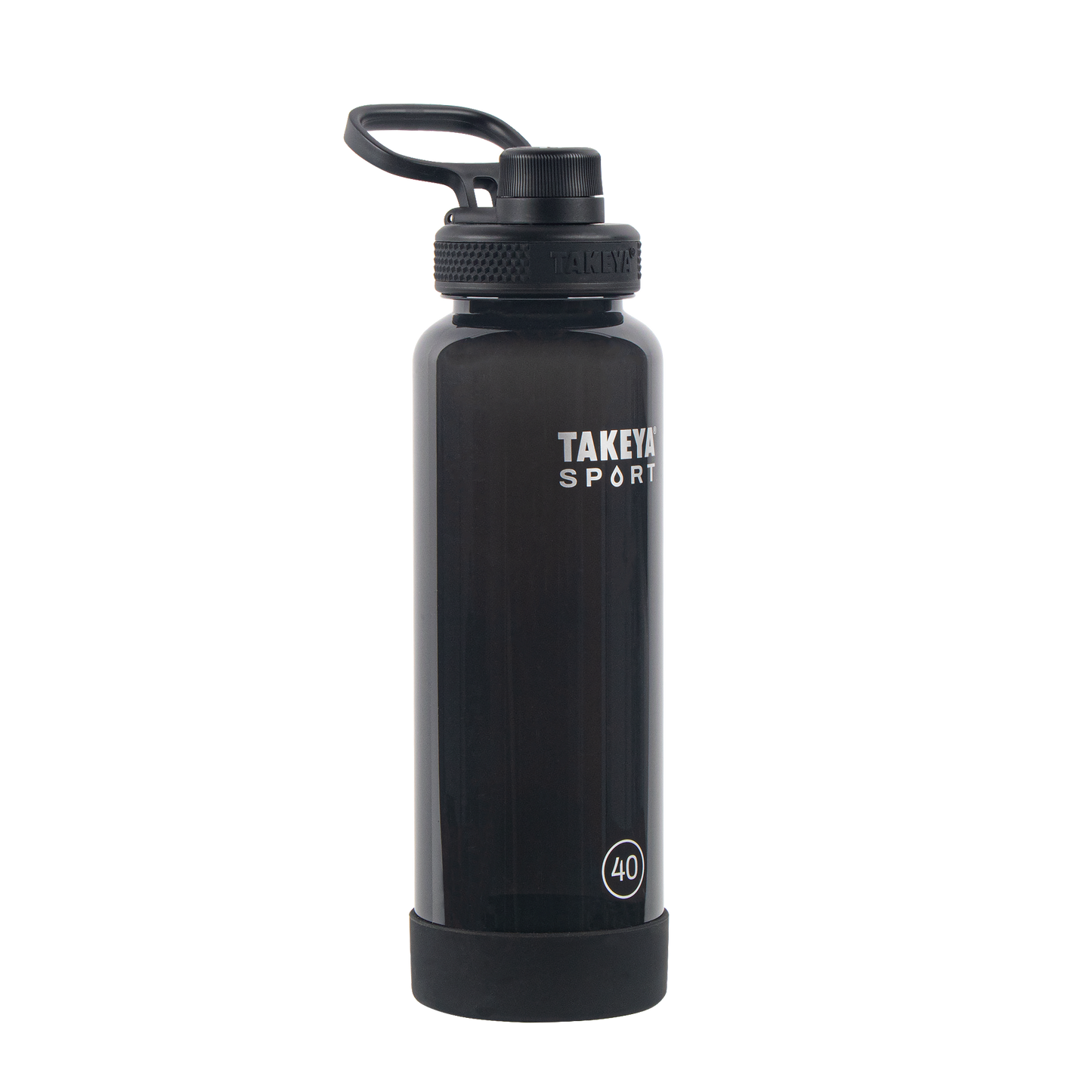 tritan-sport-water-bottle-with-spout-lid-d8 52023-TKS-Tritan-Spout-40-GrandSlamBlack-frontangle.png